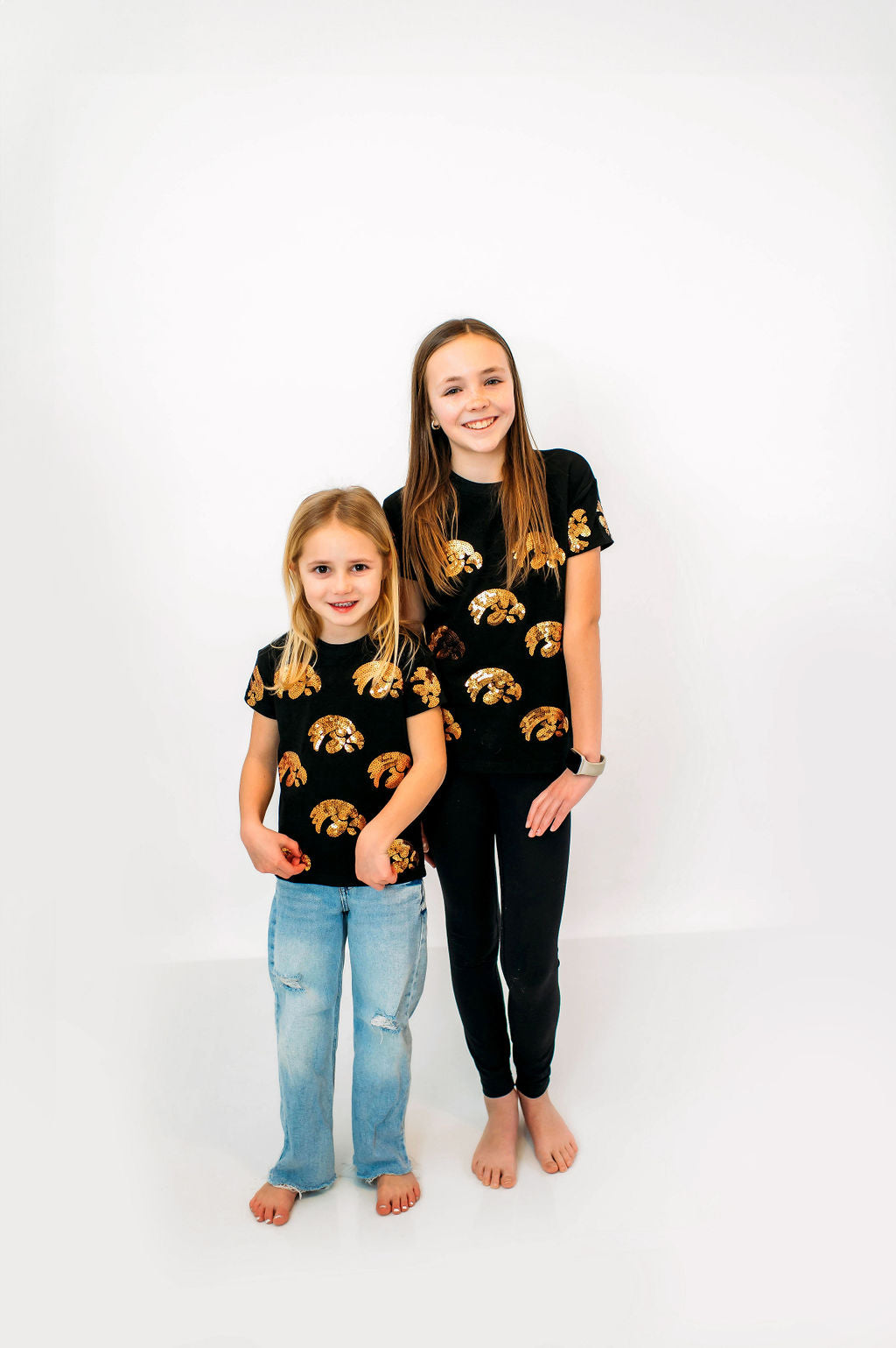 Hawkeyes Tigerhawk Sequin Youth Tee
