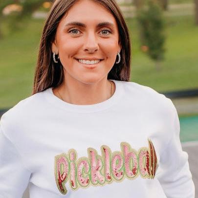 Sequin Pickleball Crewneck