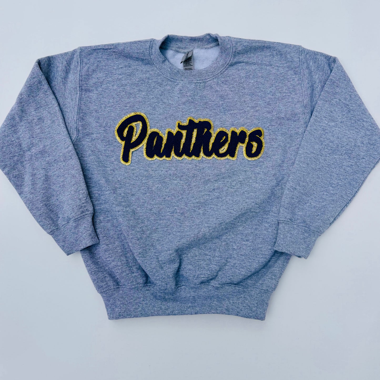 Panthers Navy Chenille Unisex Crewneck (Youth & Adult)
