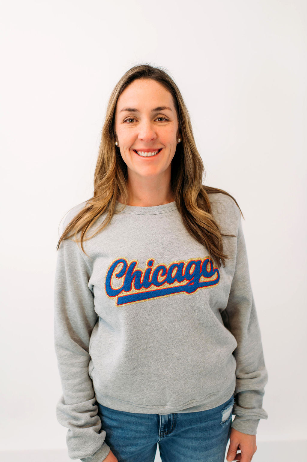 Chicago Blue Chenille Women’s Crewneck