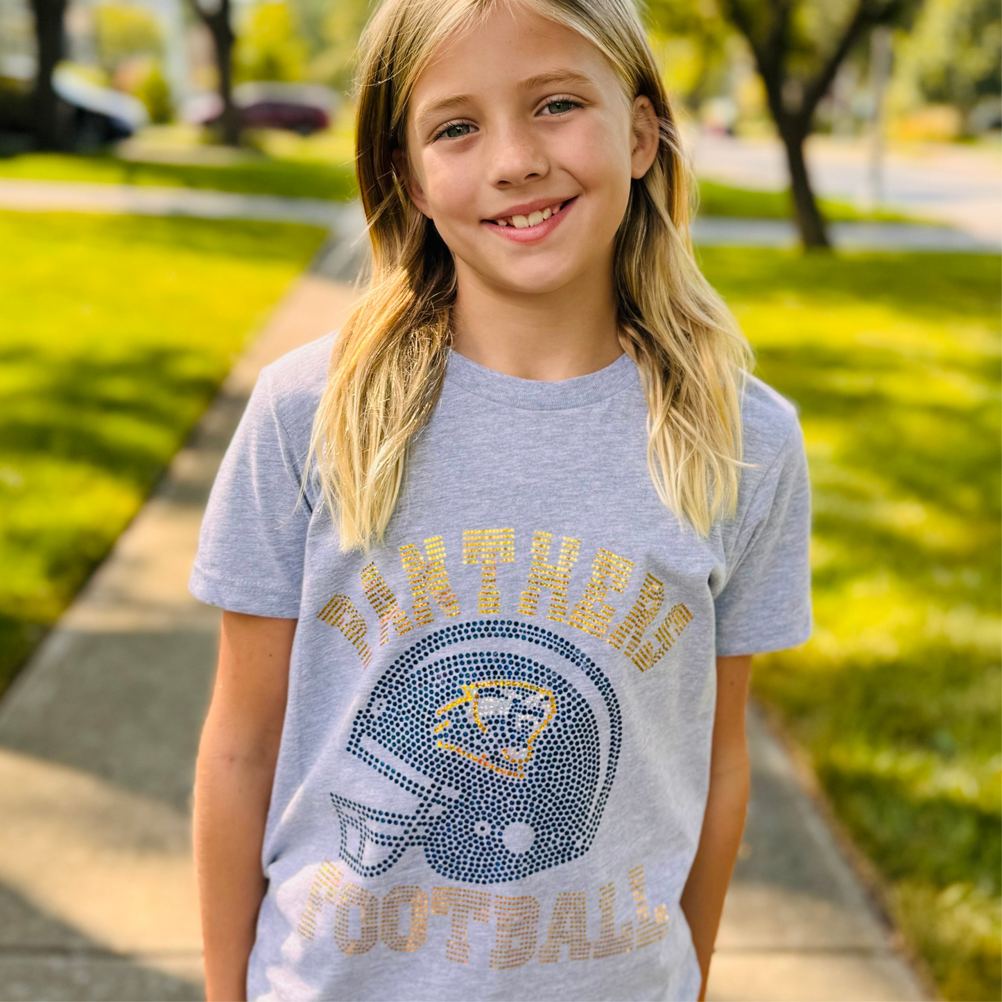 Panthers Football Spangle Tee (Youth & Adult)