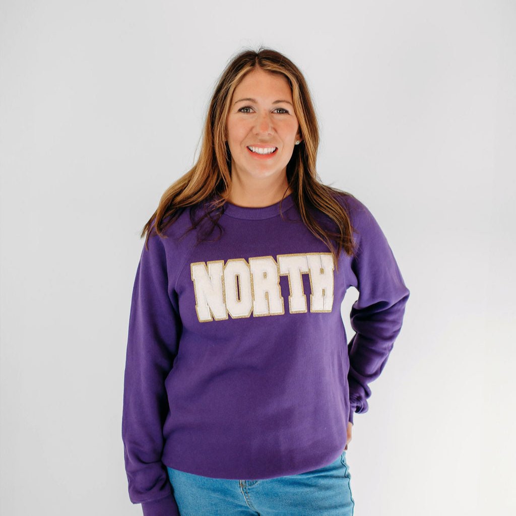 North Chenille Patch in a Unisex Crewneck