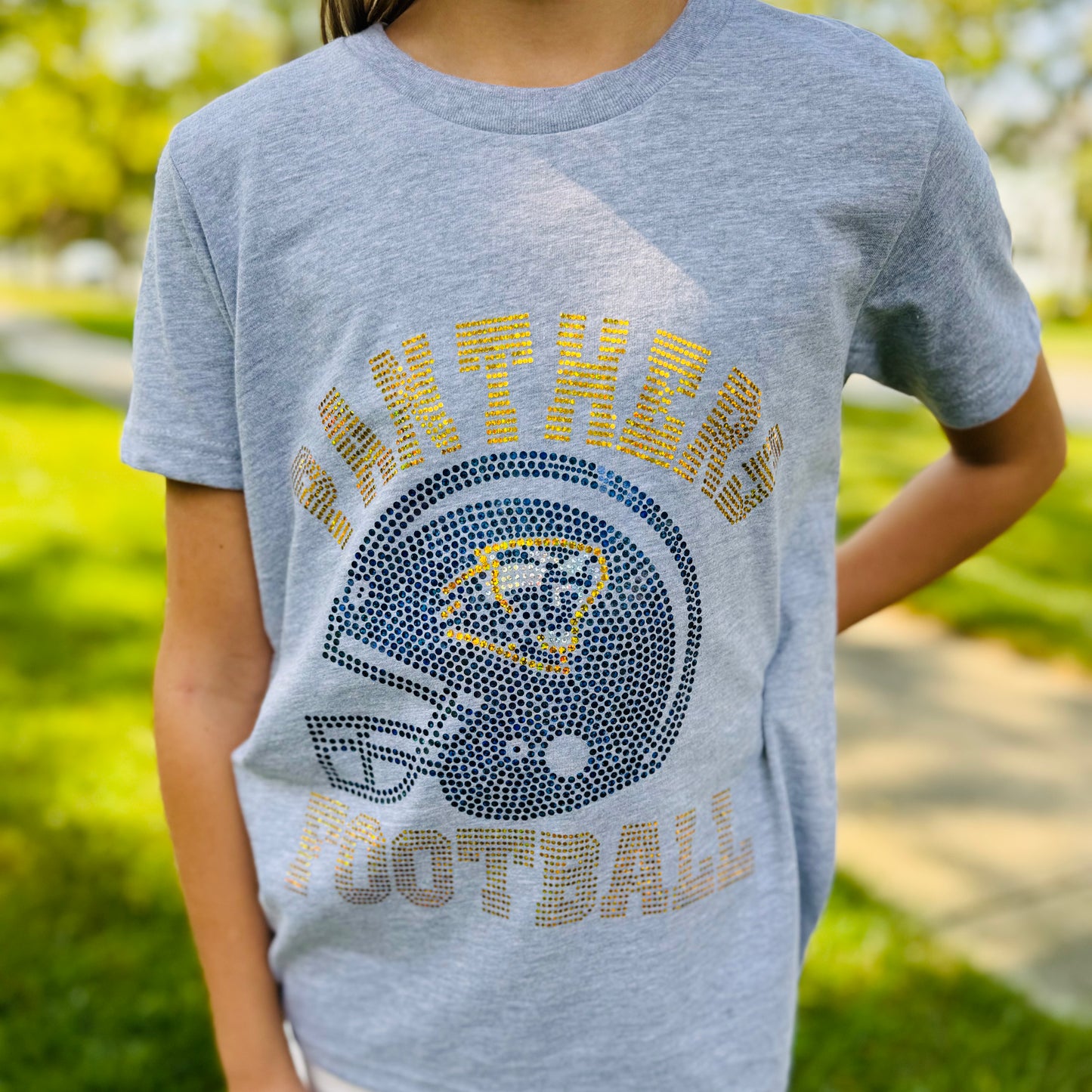 Panthers Football Spangle Tee (Youth & Adult)