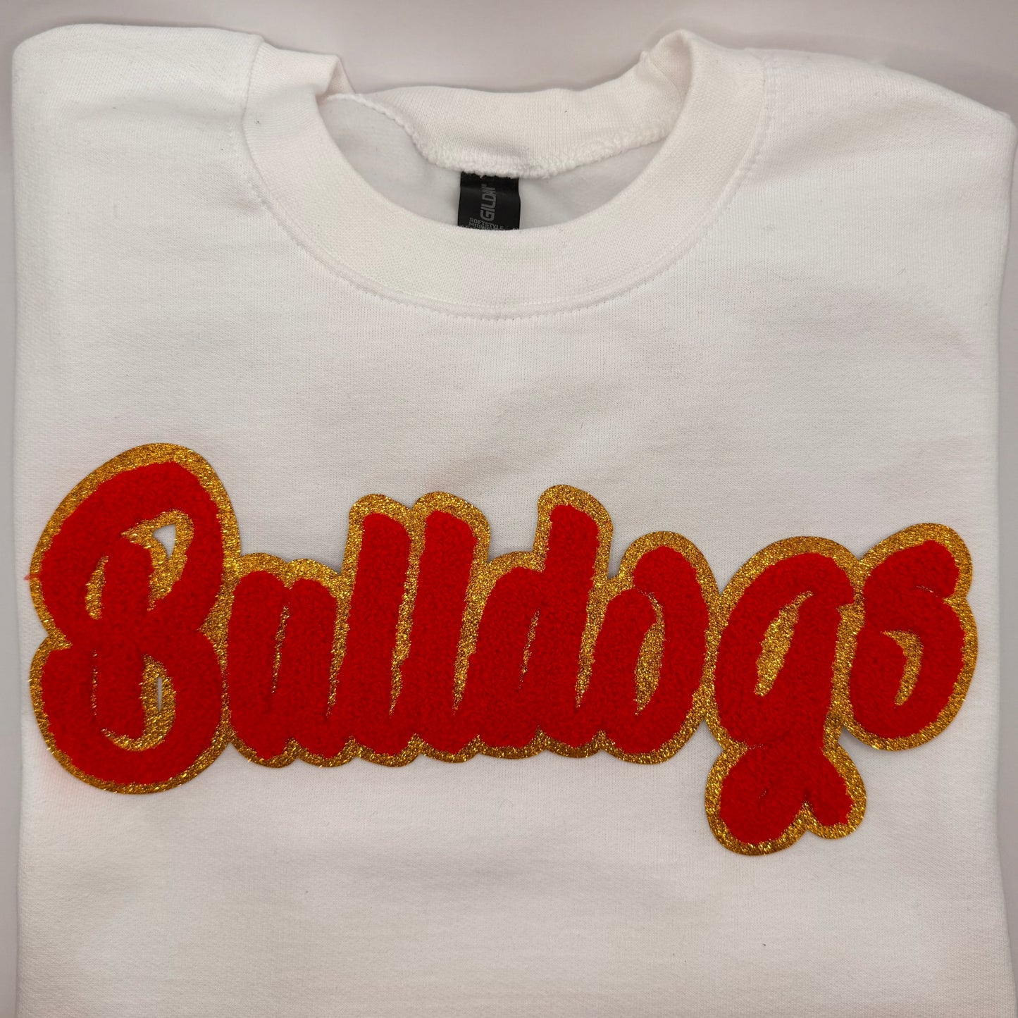 Bulldogs Red Chenille Unisex Crewneck