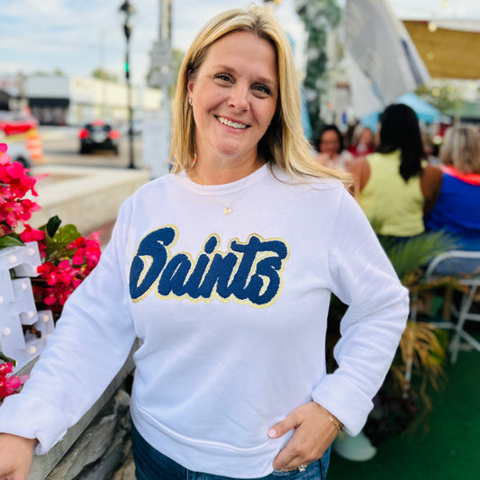 Saints Chenille Women's Crewneck