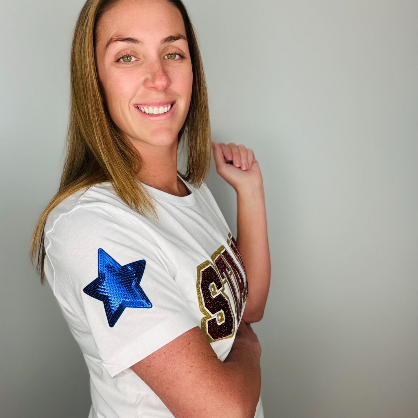 Stars Red Sequin Tee