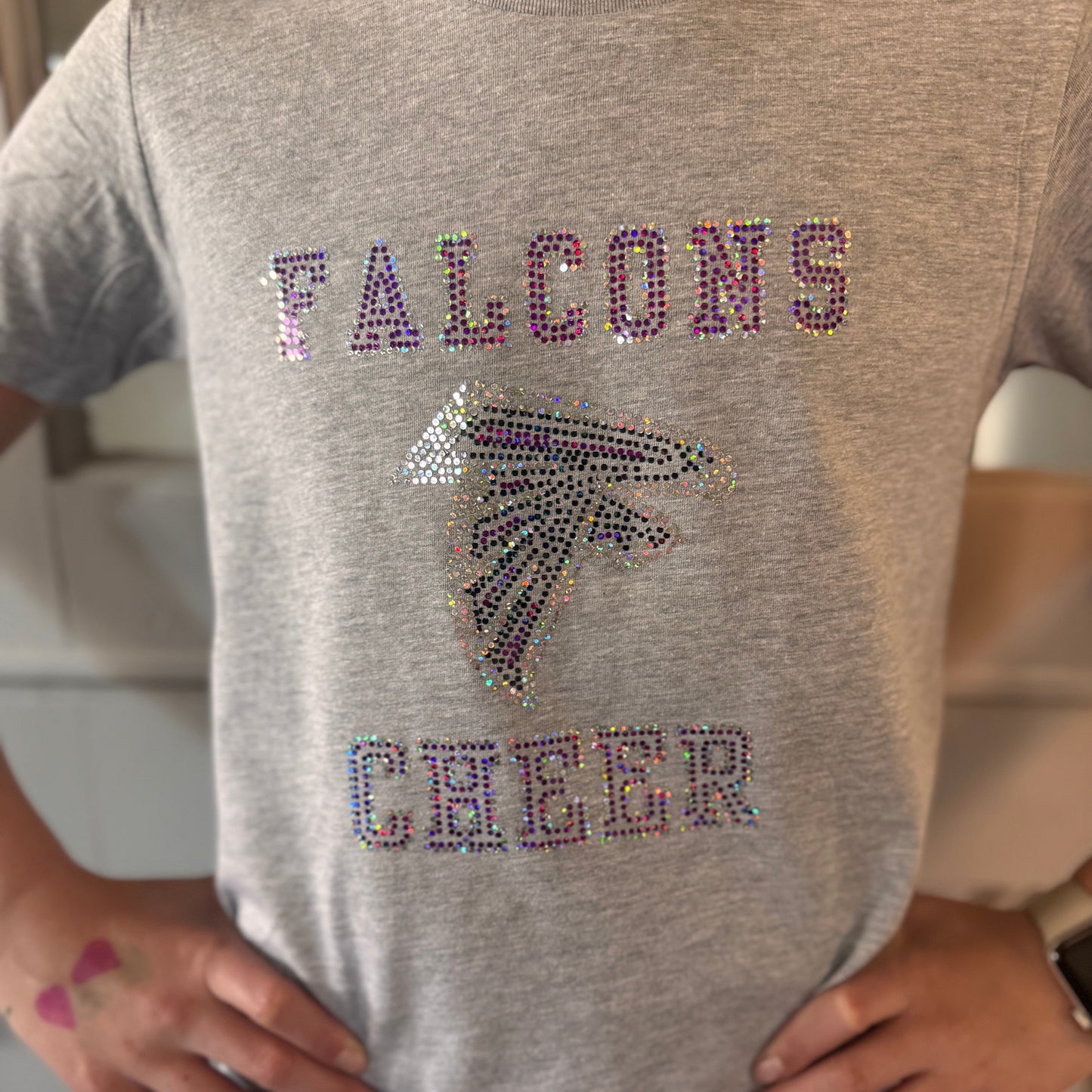 Falcons Cheer & Football SPANGLE Tee (Youth & Adult)