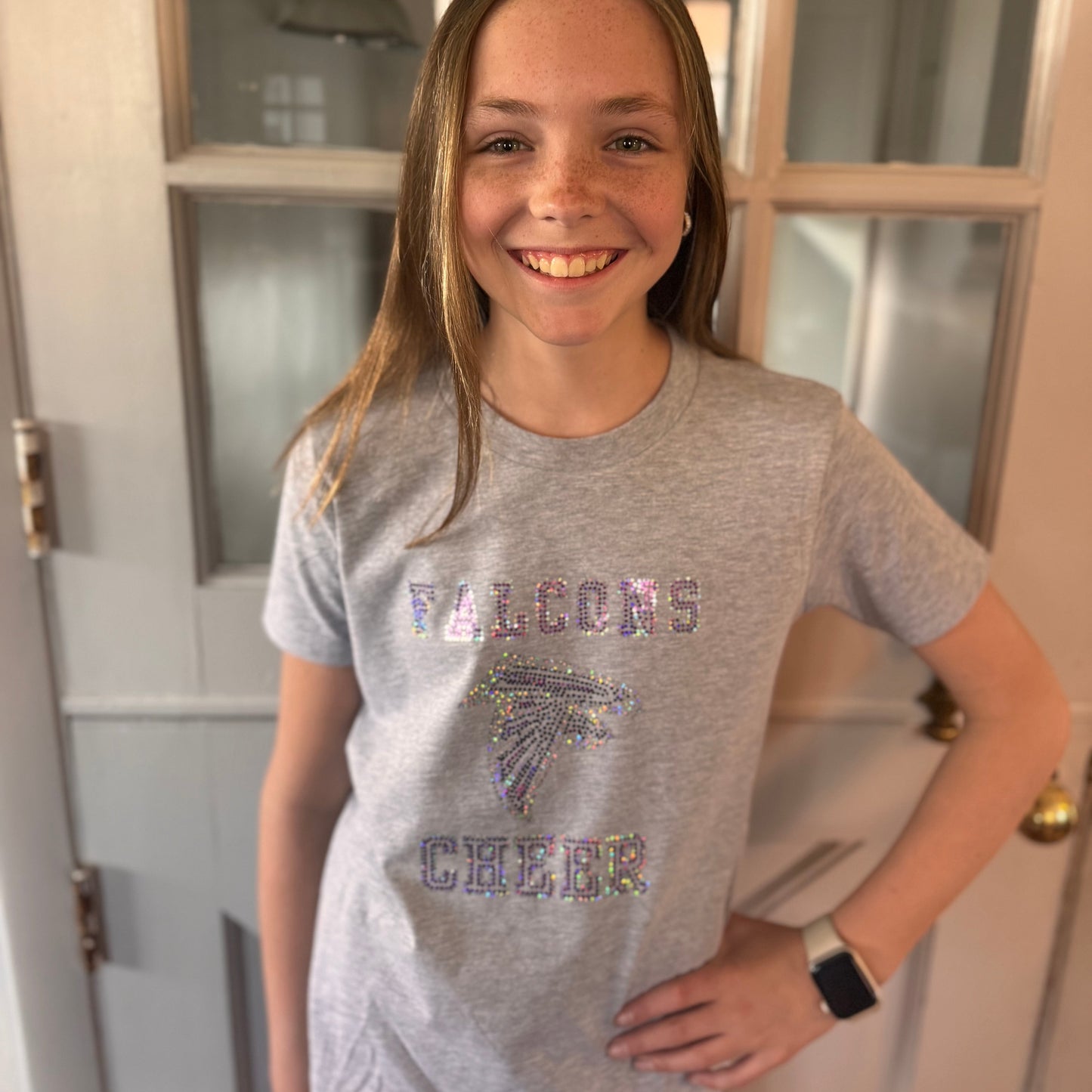 Falcons Cheer & Football SPANGLE Tee (Youth & Adult)