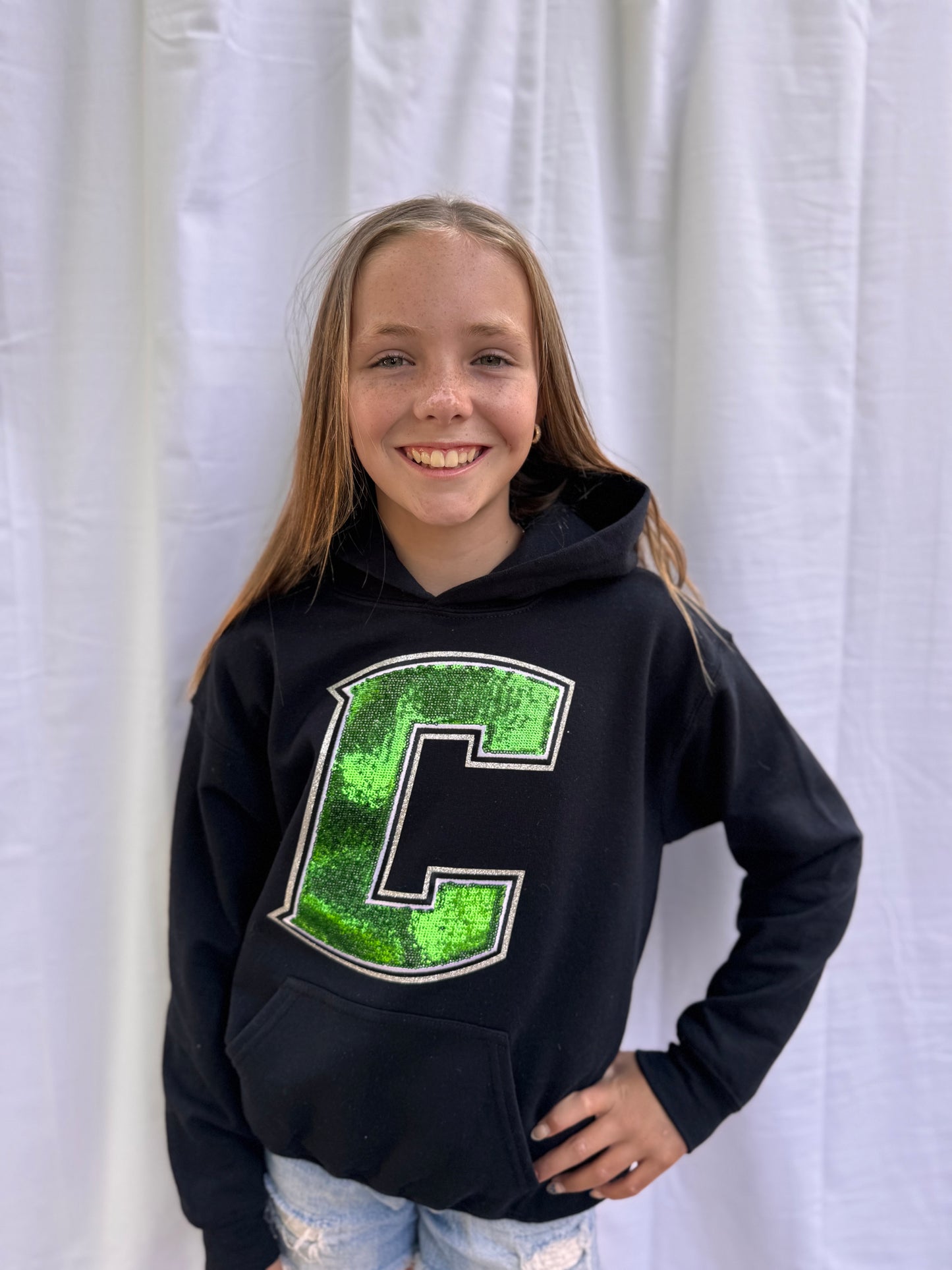 Celina Bulldogs C Sequin Youth Hoodie