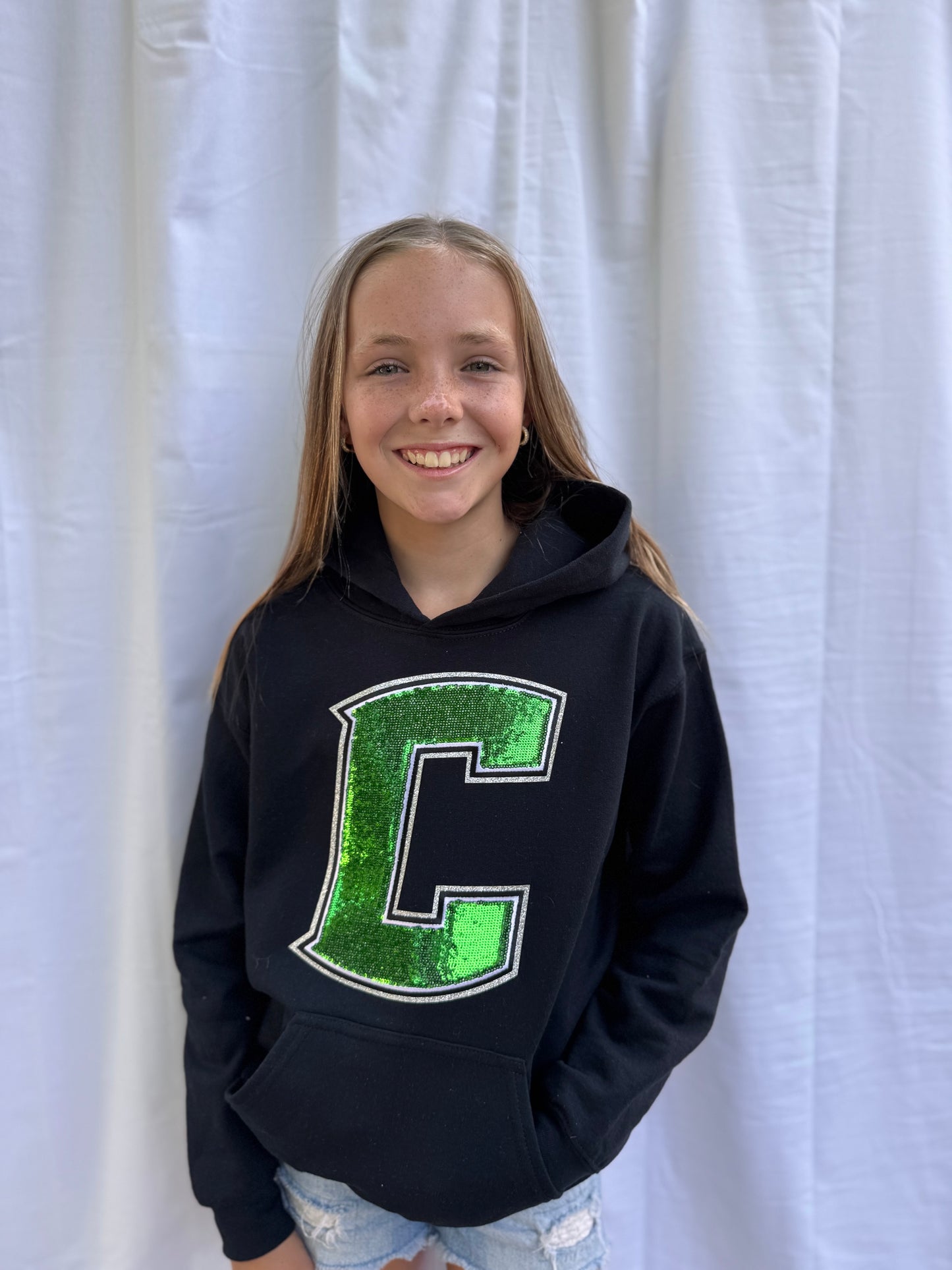 Celina Bulldogs C Sequin Youth Hoodie