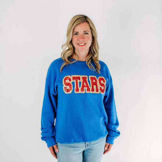 Stars Red Sequin Crewneck