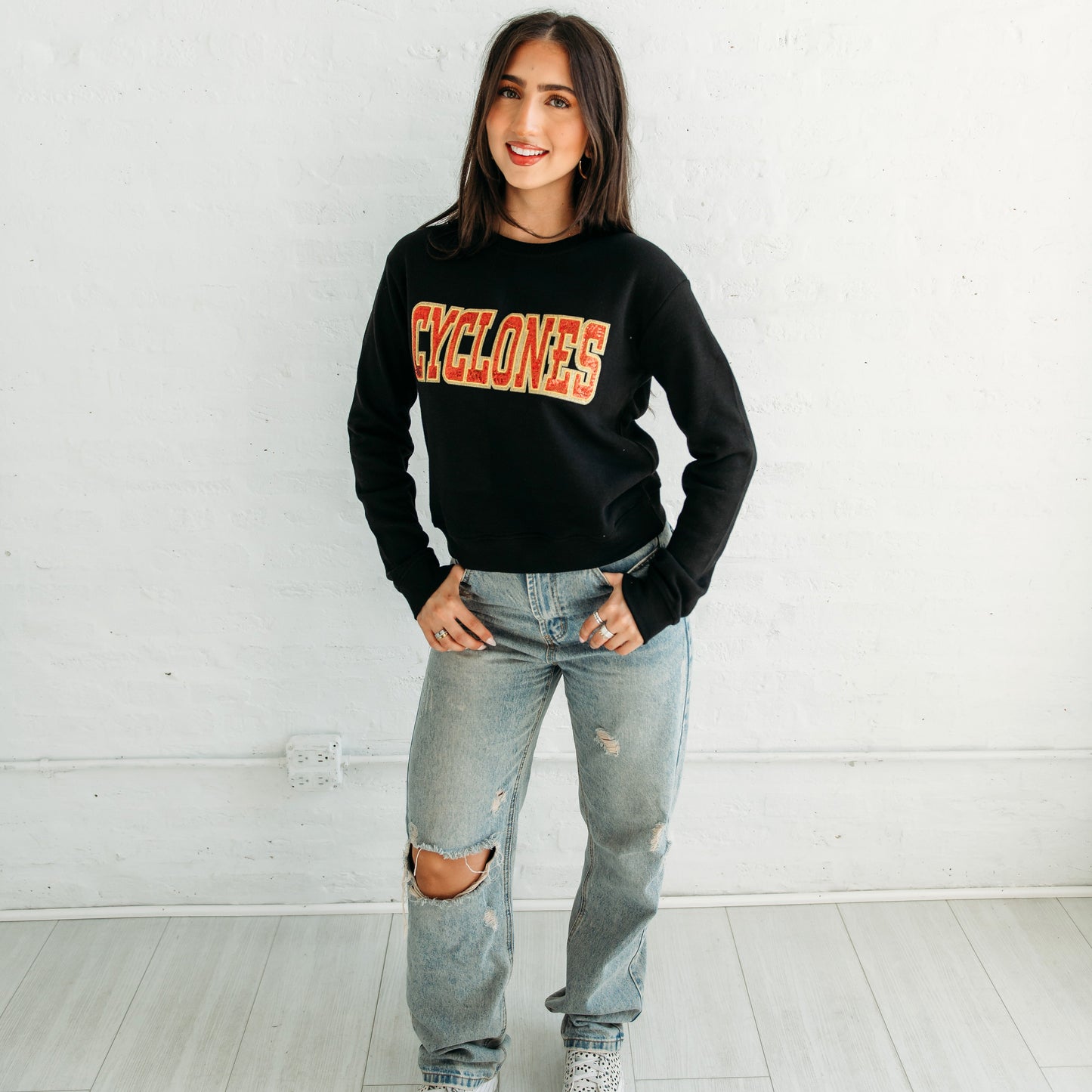 Iowa State Cyclones Sequin Women's Crewneck