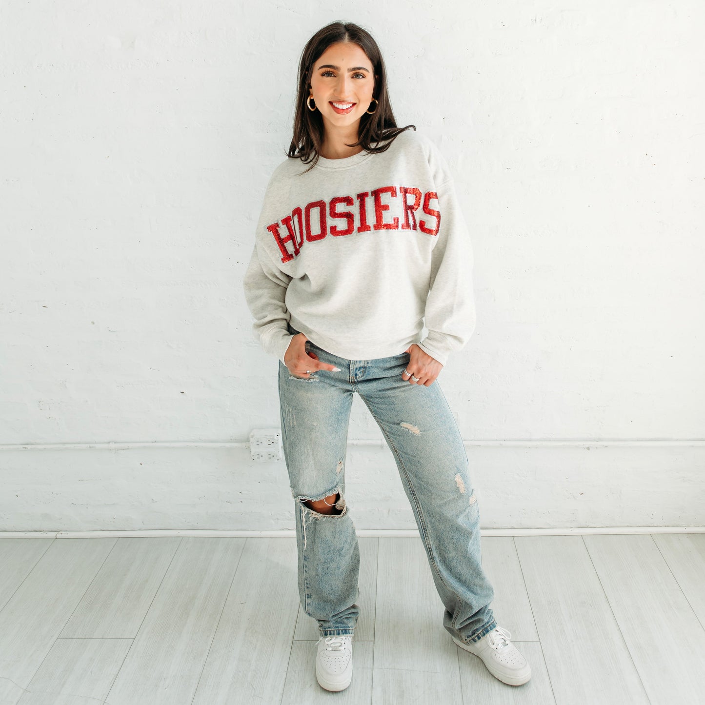 Hoosiers Slouchy Drop Shoulder Crewneck