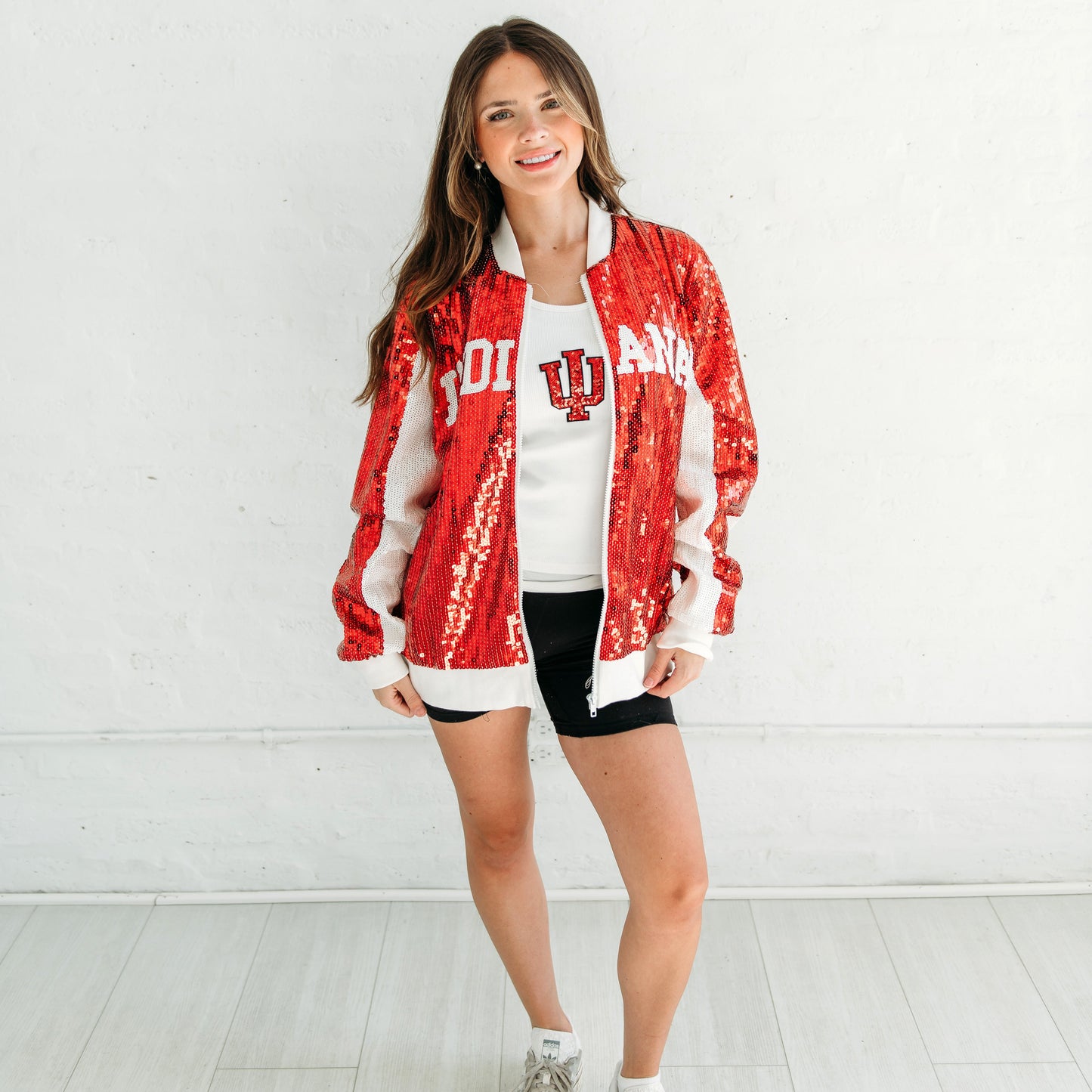 Indiana Trident Adult Sequin Bomber Jacket