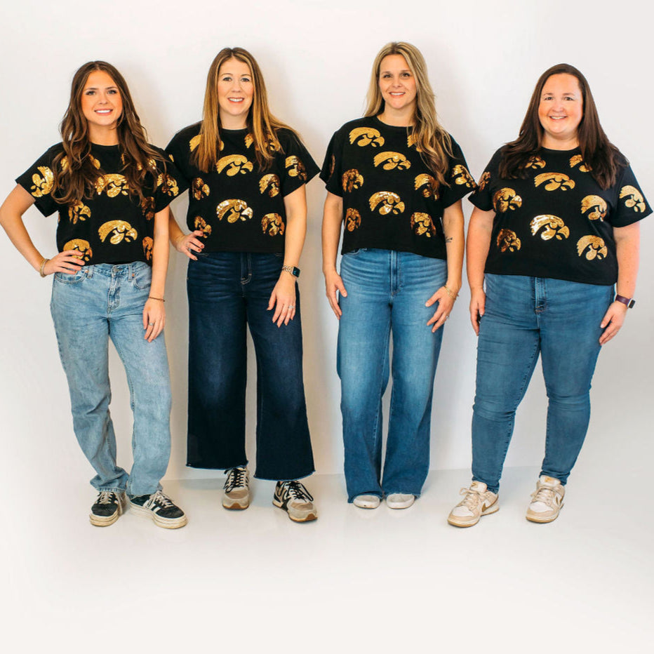 Hawkeyes Tigerhawk Sequin Women's Tee