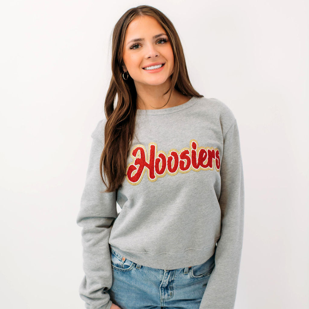 Indiana Hoosiers Chenille Women's Crewneck