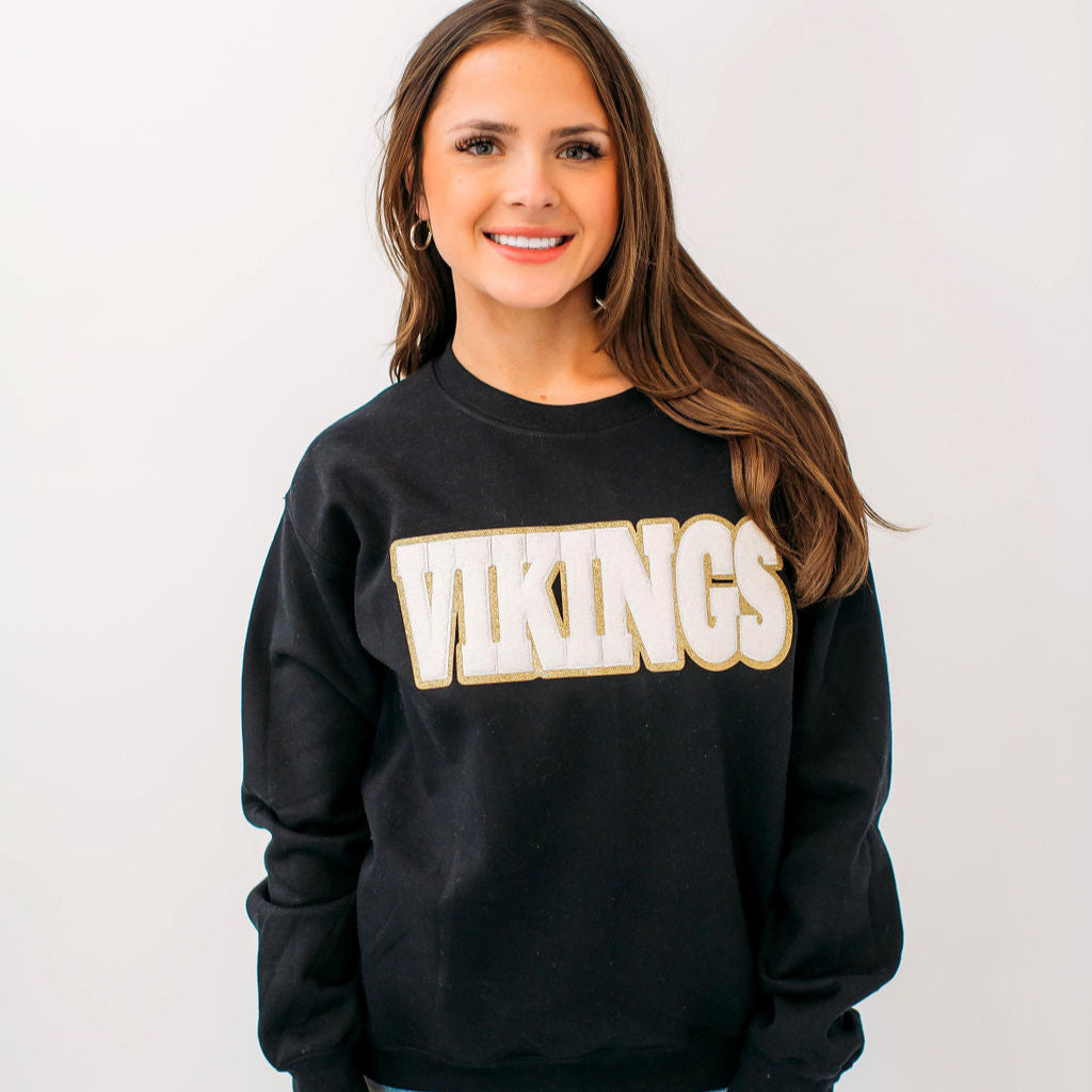 Vikings White Chenille Unisex Crewneck