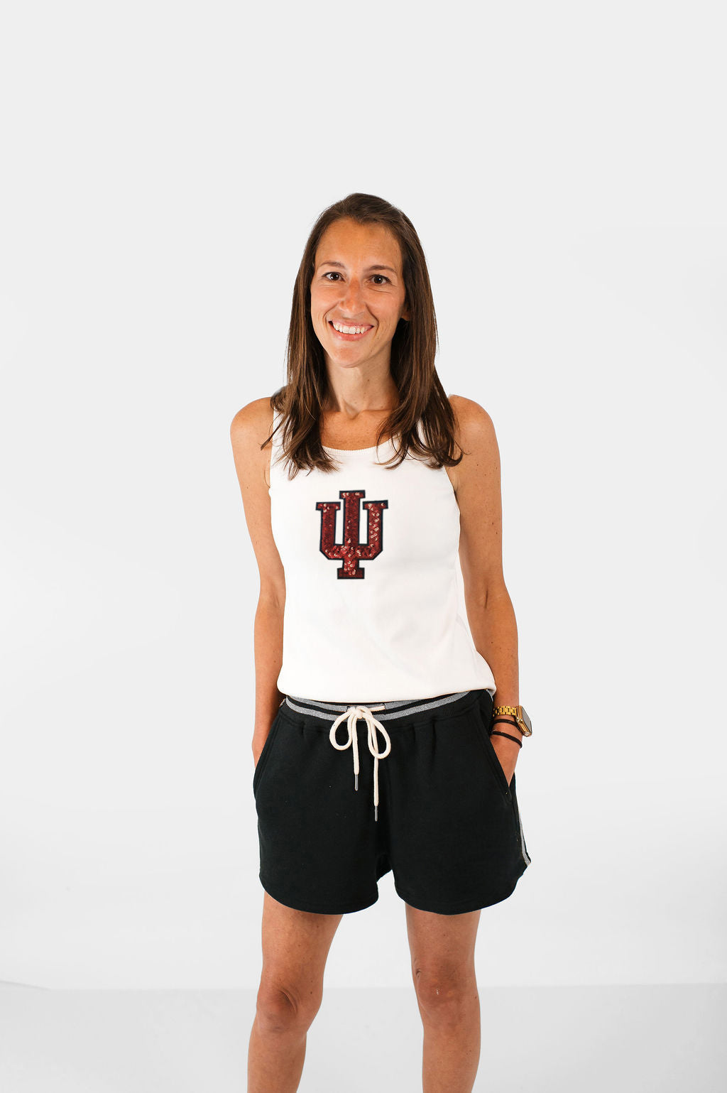 Trident Sequin Ribbed Tank