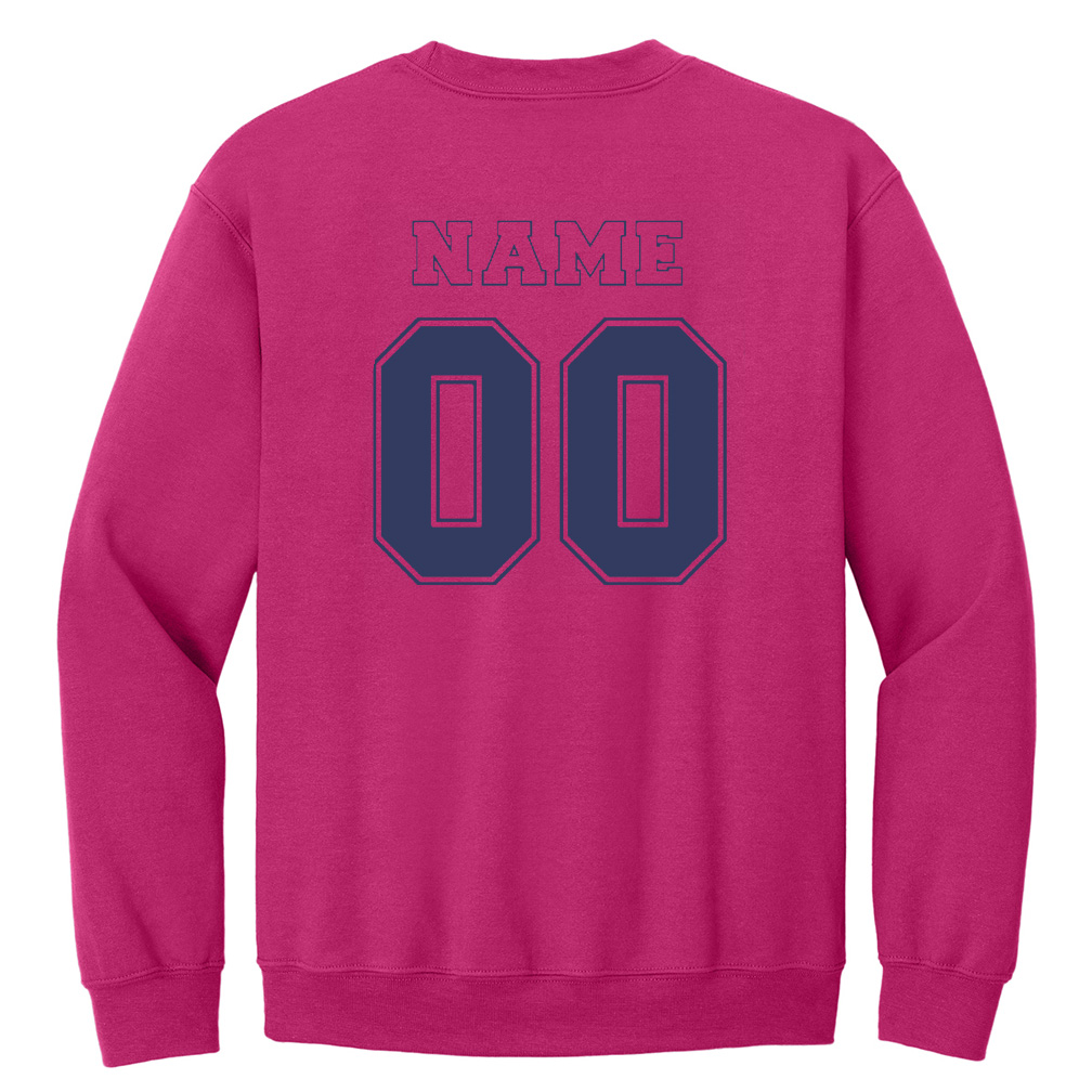 Saints Personalized Pink Football Mom Crewneck Sweatshirt