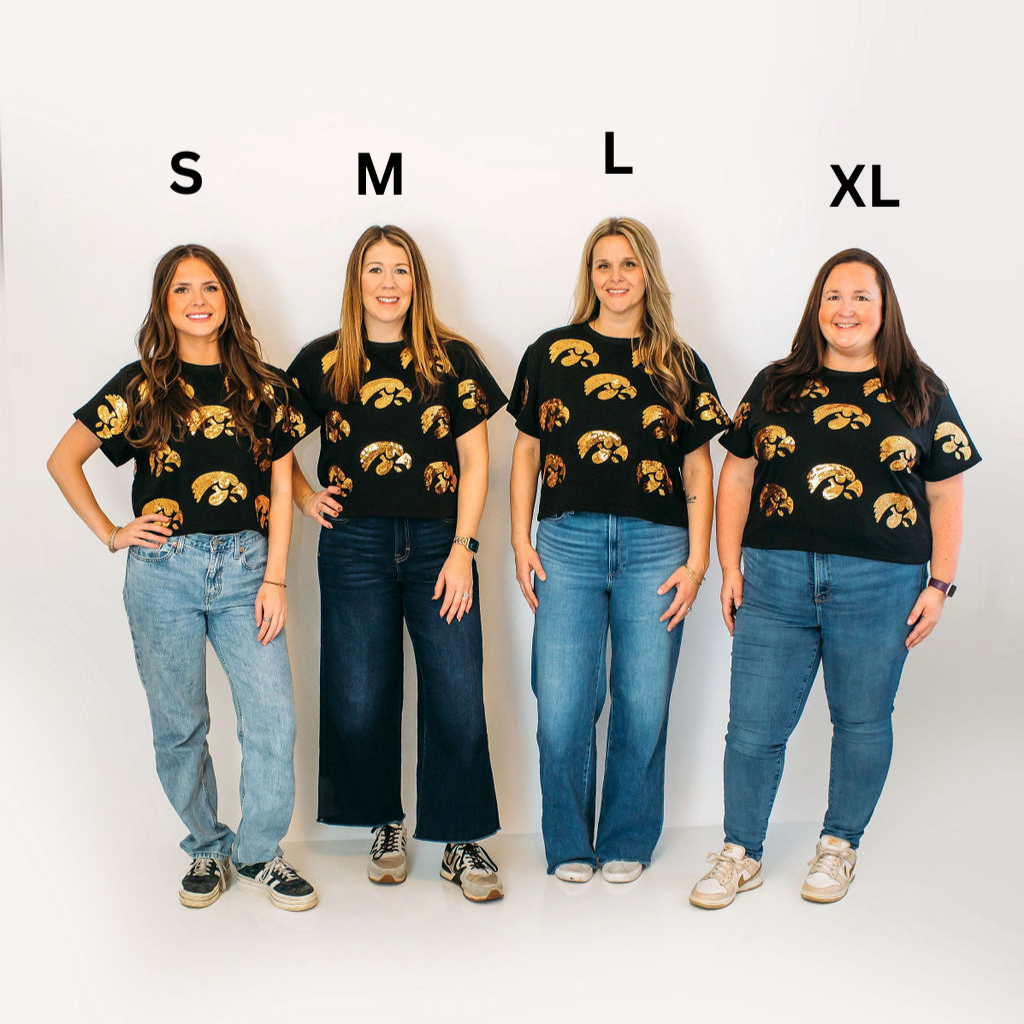 Hawkeyes Tigerhawk Sequin Women's Tee