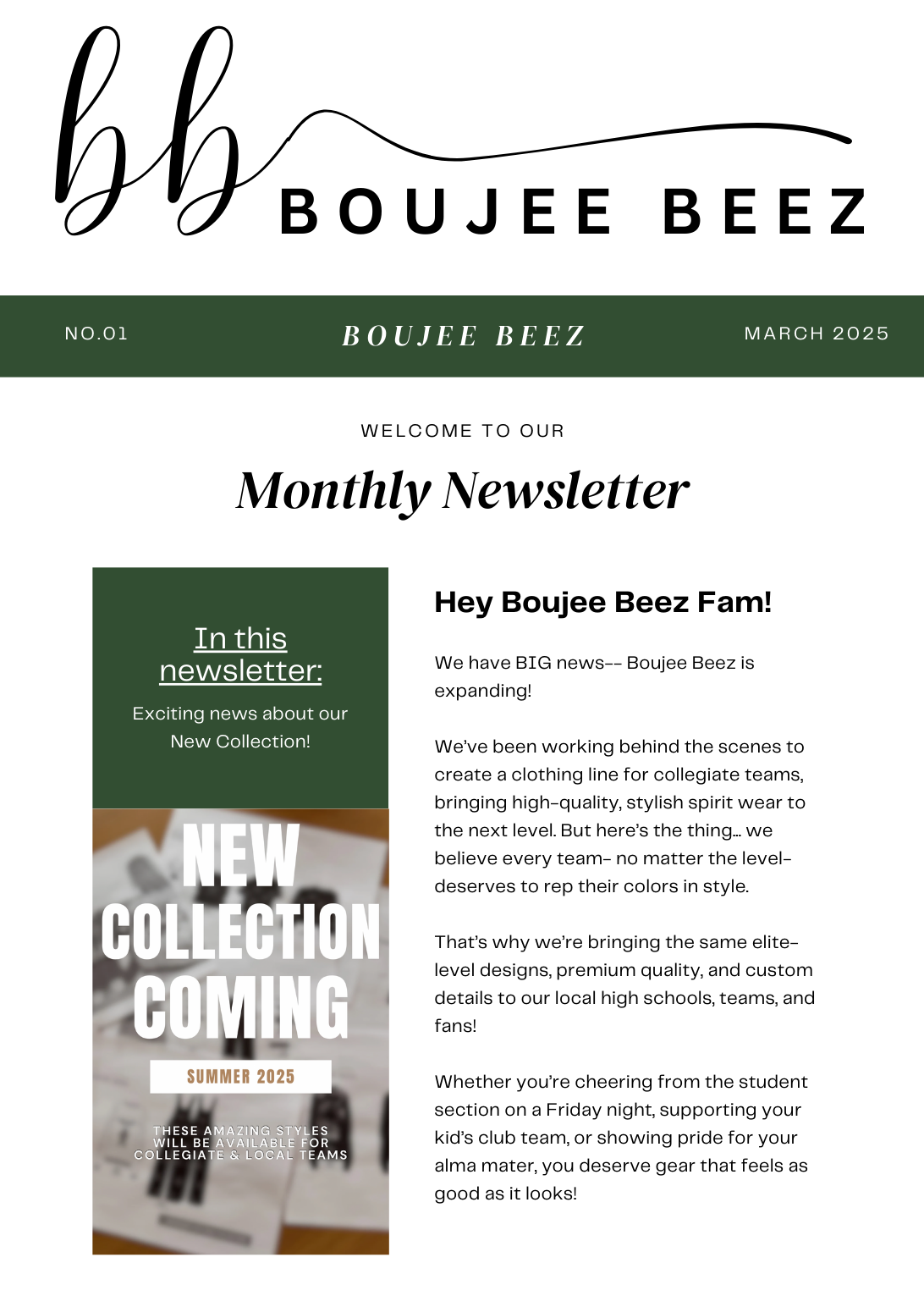 New Collections Coming Soon!