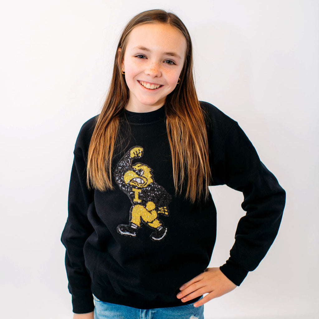 Herky Sequin Youth's Crewneck