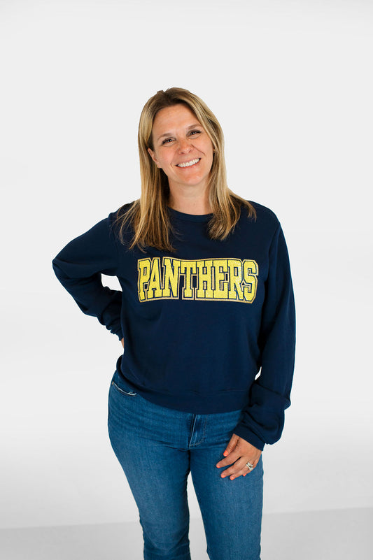 Panthers Sequin Crewneck