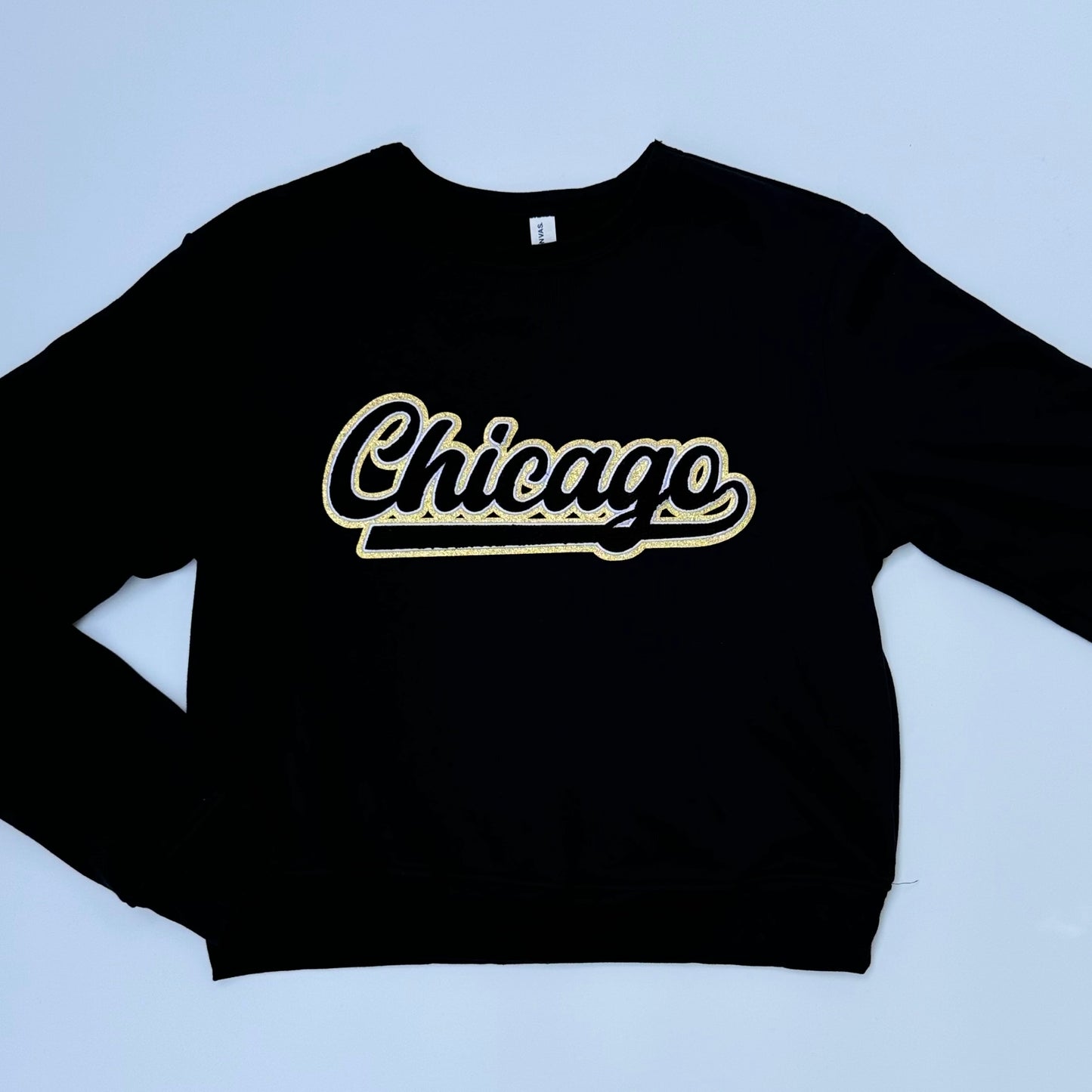 Chicago Black Chenille Women’s Crewneck