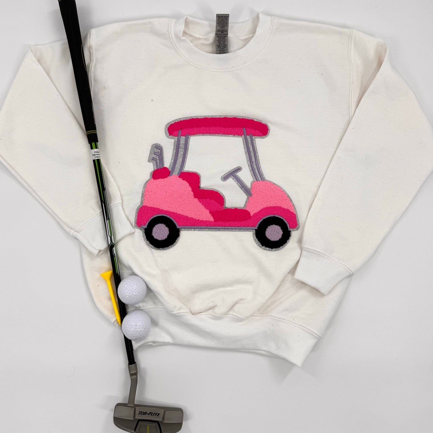 Youth Preppy Golf Chenille Crewneck