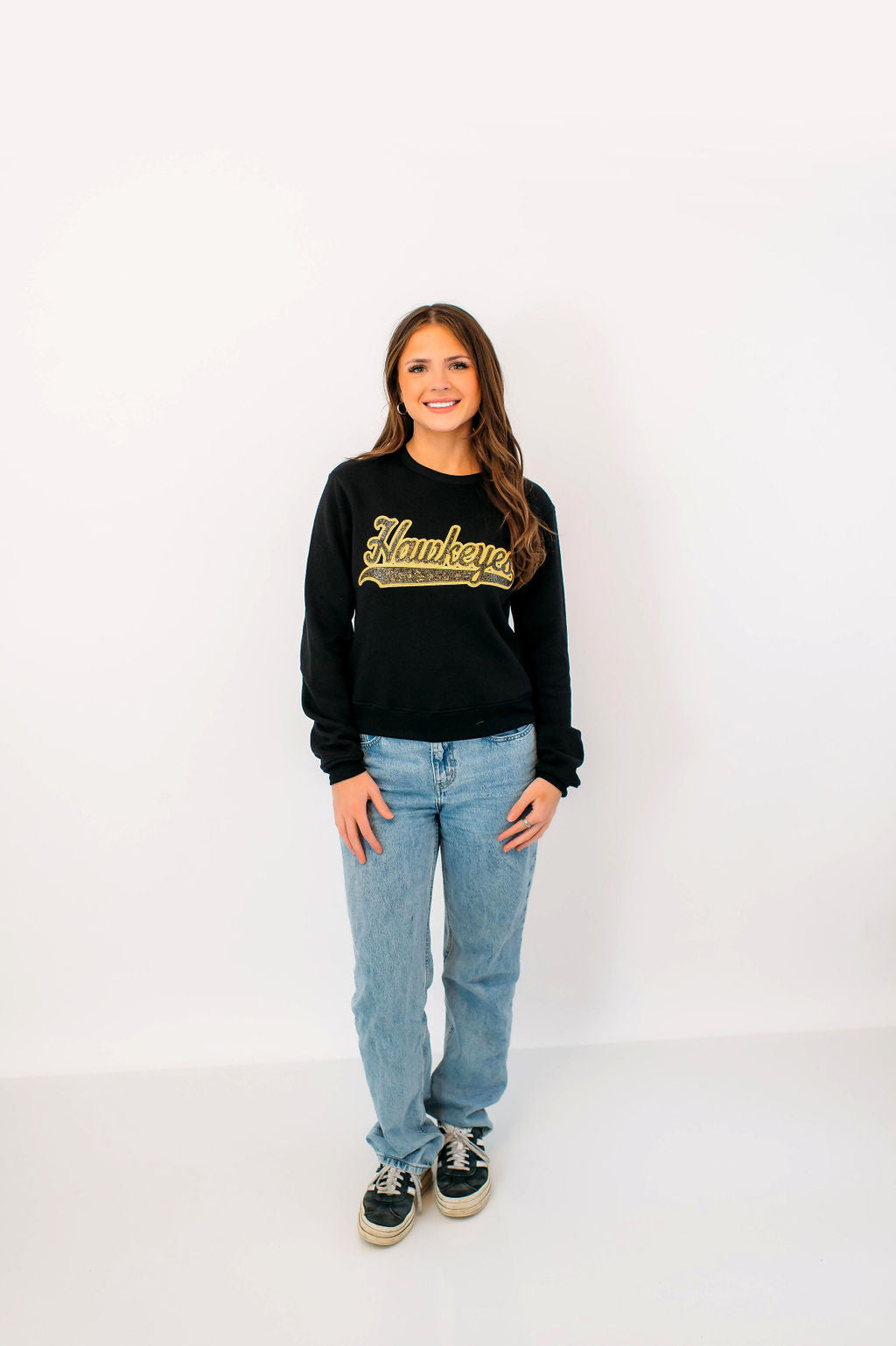 Hawkeyes Sequin Women's Crewneck