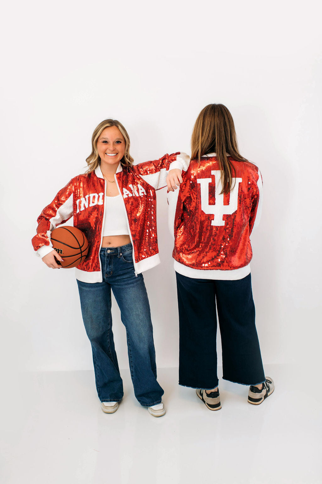 Indiana Trident Adult Sequin Bomber Jacket