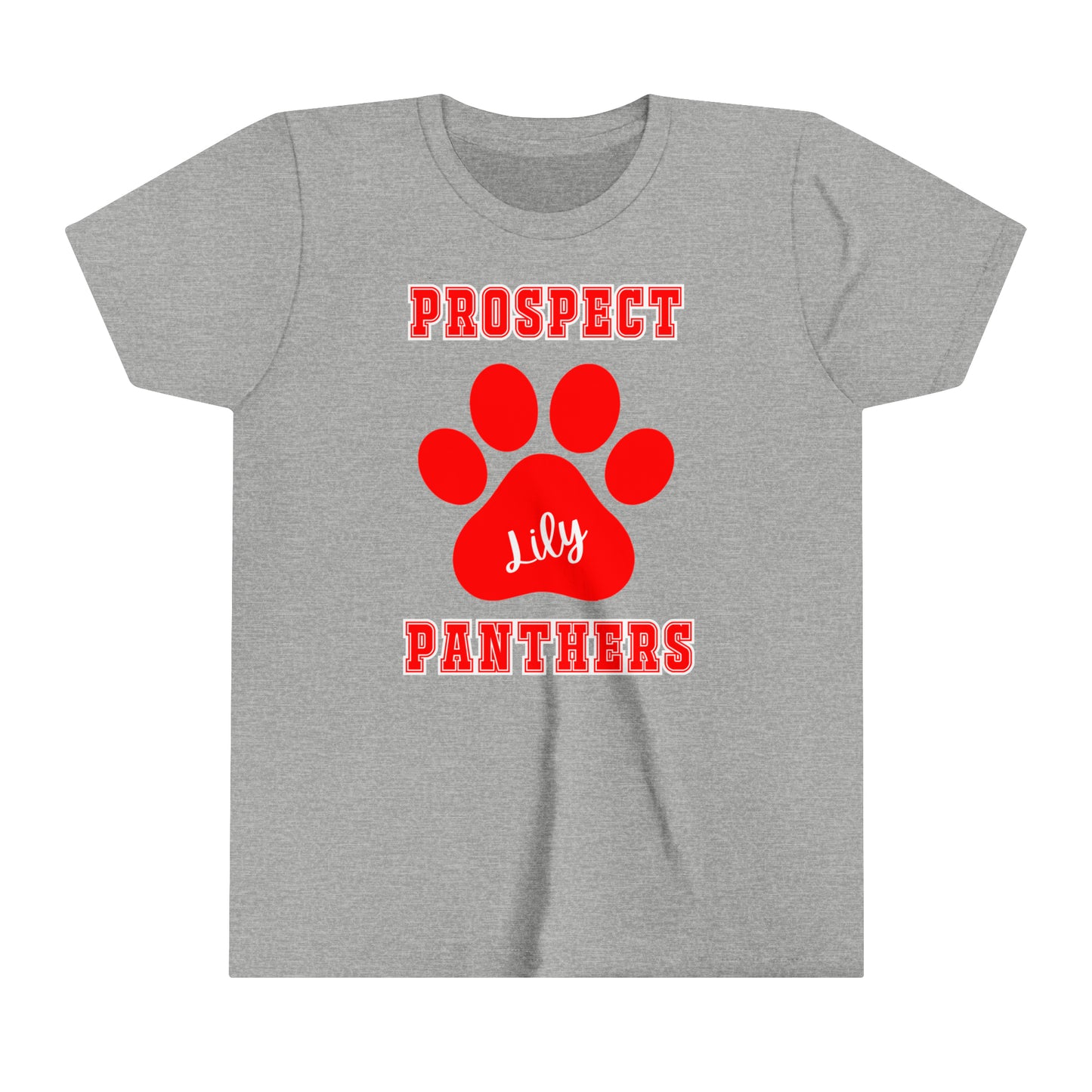 PERSONALIZED Script Panther Paw Youth Tee