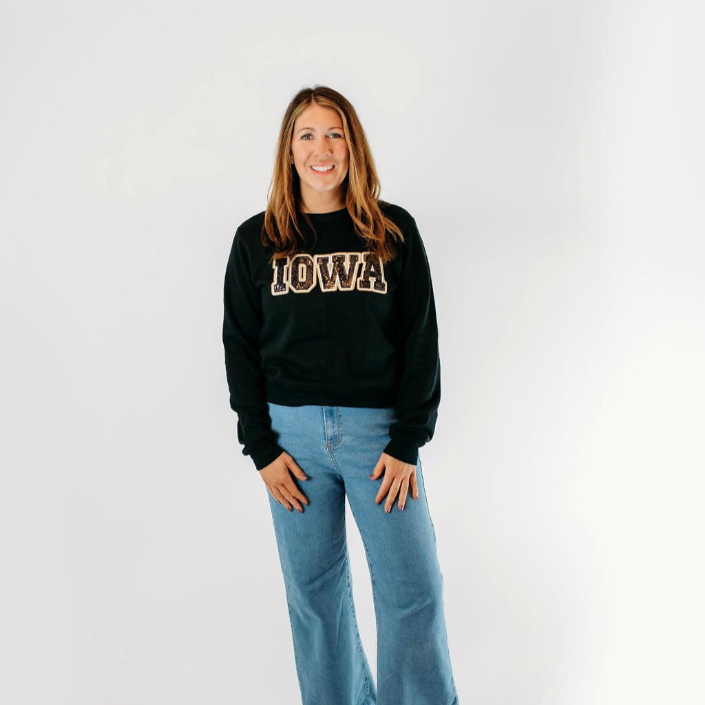 Iowa Sequin Women's Crewneck