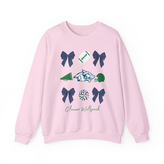 Glacier Game Day Bow Crewneck