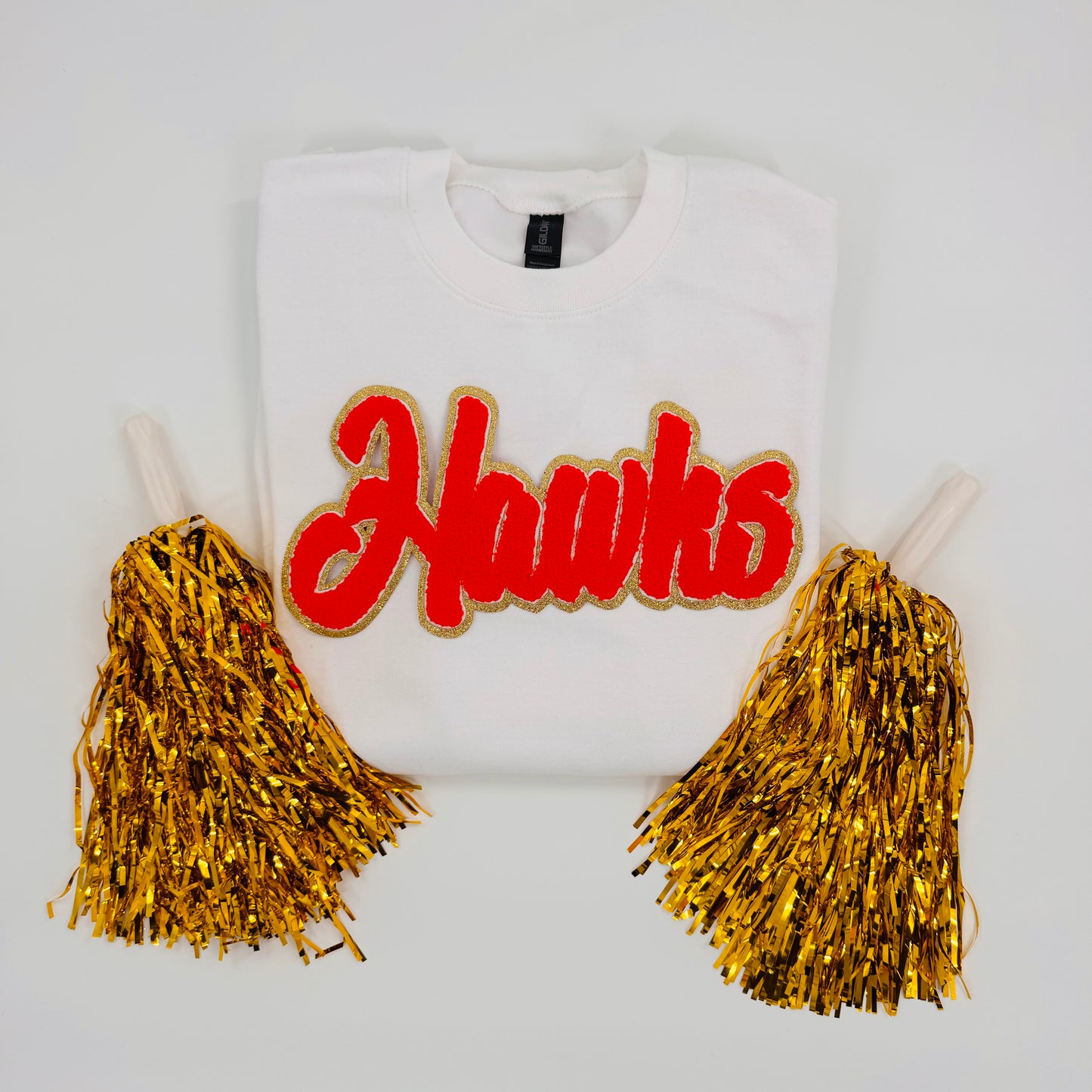 Hawks Red Chenille Tee (Youth & Adult)