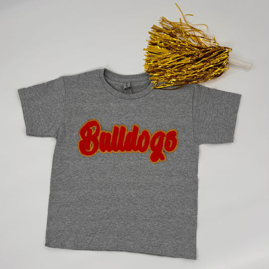 Bulldogs Chenille Patch YOUTH & ADULT Tee