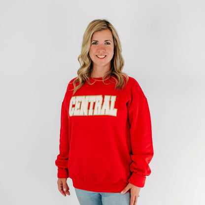 Central Chenille Patch in a Unisex Crewneck
