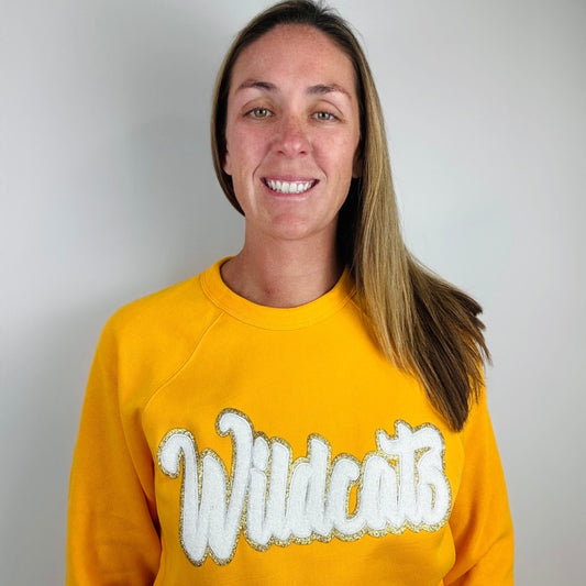 Wildcats Chenille Unisex Gold Crewneck