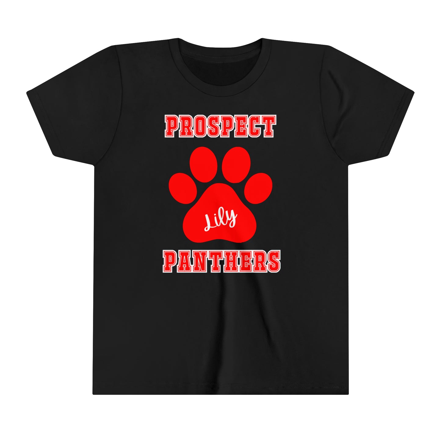 PERSONALIZED Script Panther Paw Youth Tee
