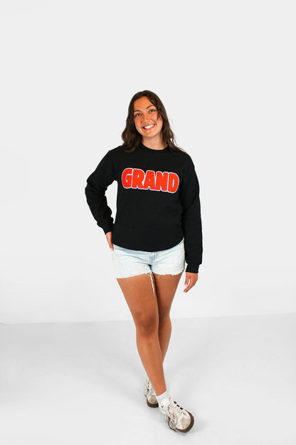 Grand Red Chenille Patch Crewneck
