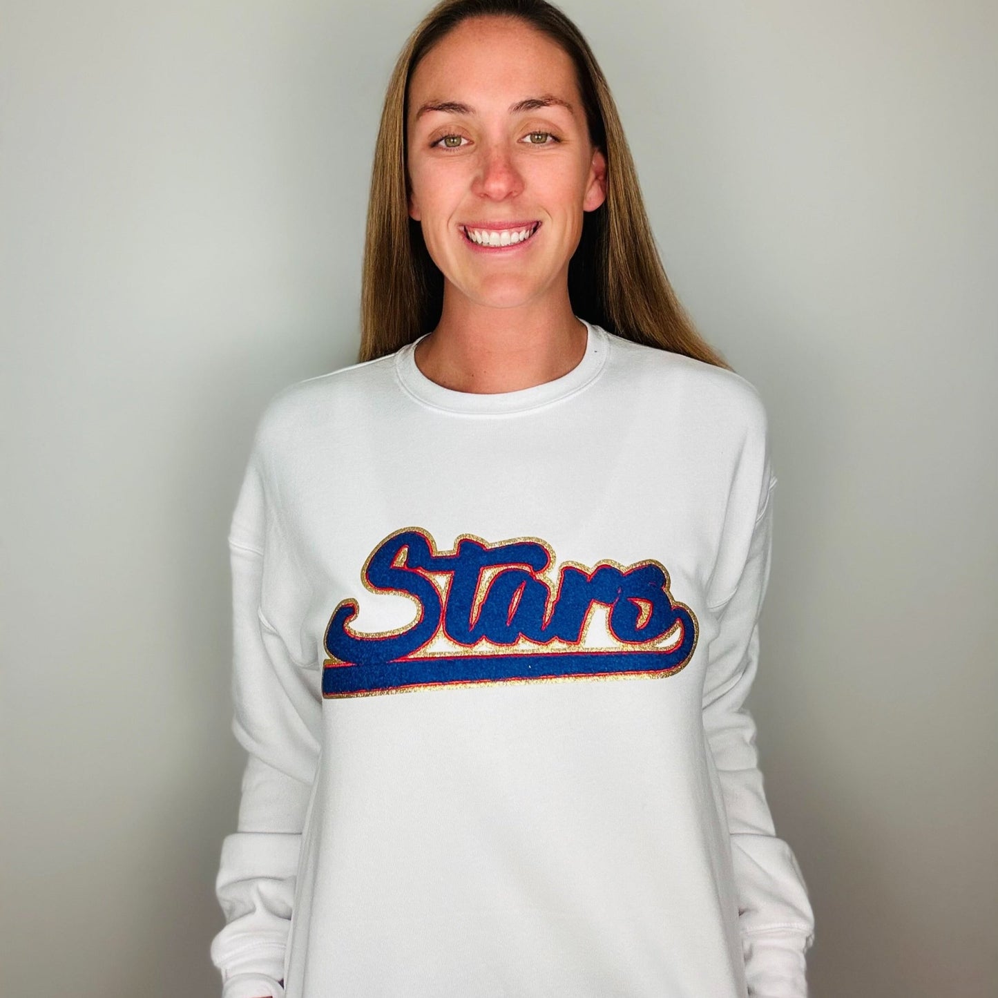 Stars Chenille Patch Crewneck