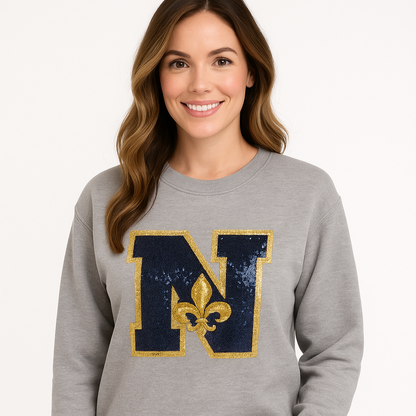 Saints Sequin Women's Crewneck