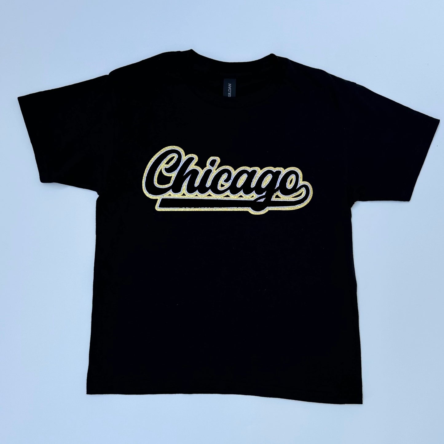 Chicago Black Chenille Tee (Youth & Adult)