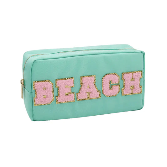 BEACH Mint Nylon Cosmetic Bag