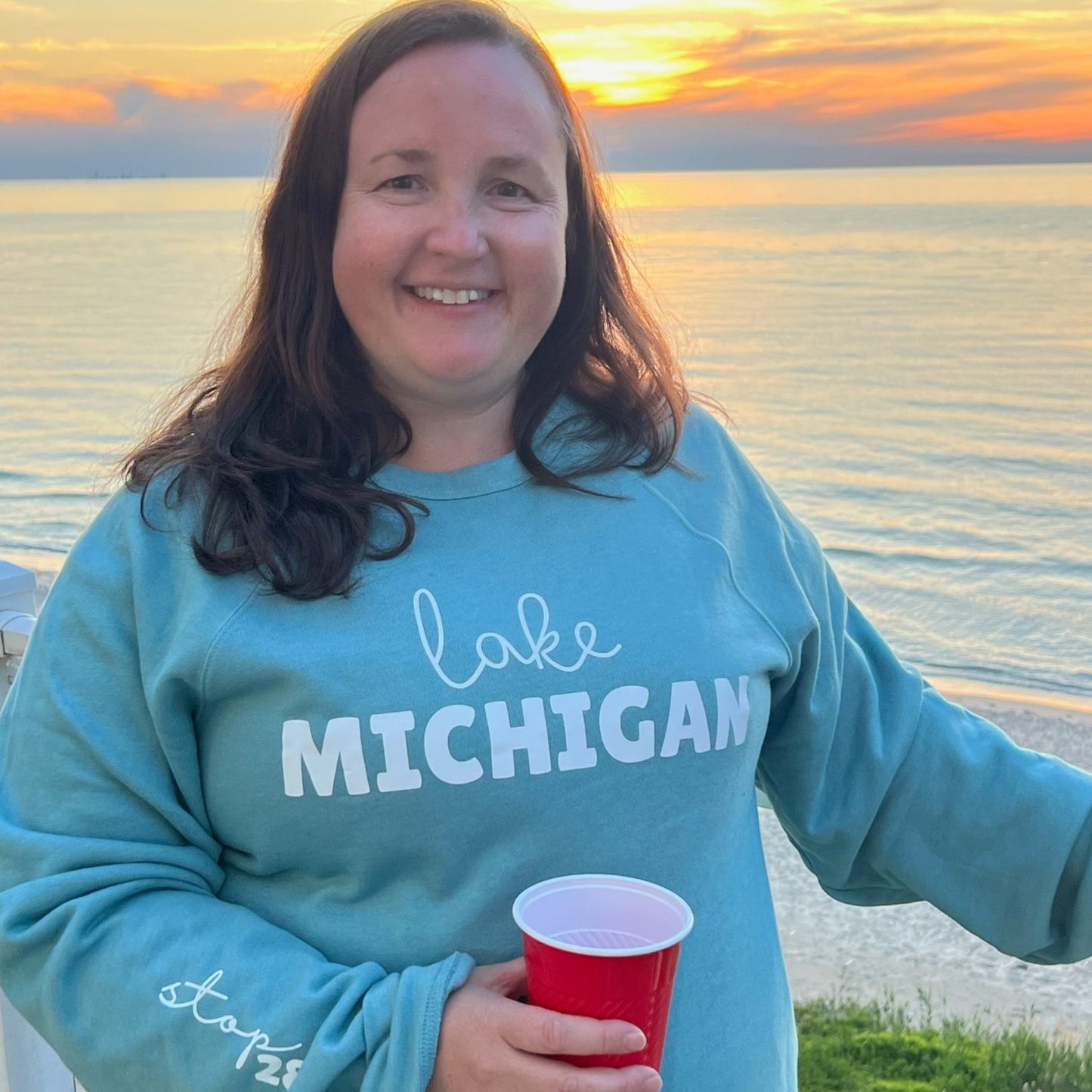 Personalized Lake Michigan Women's Crewneck