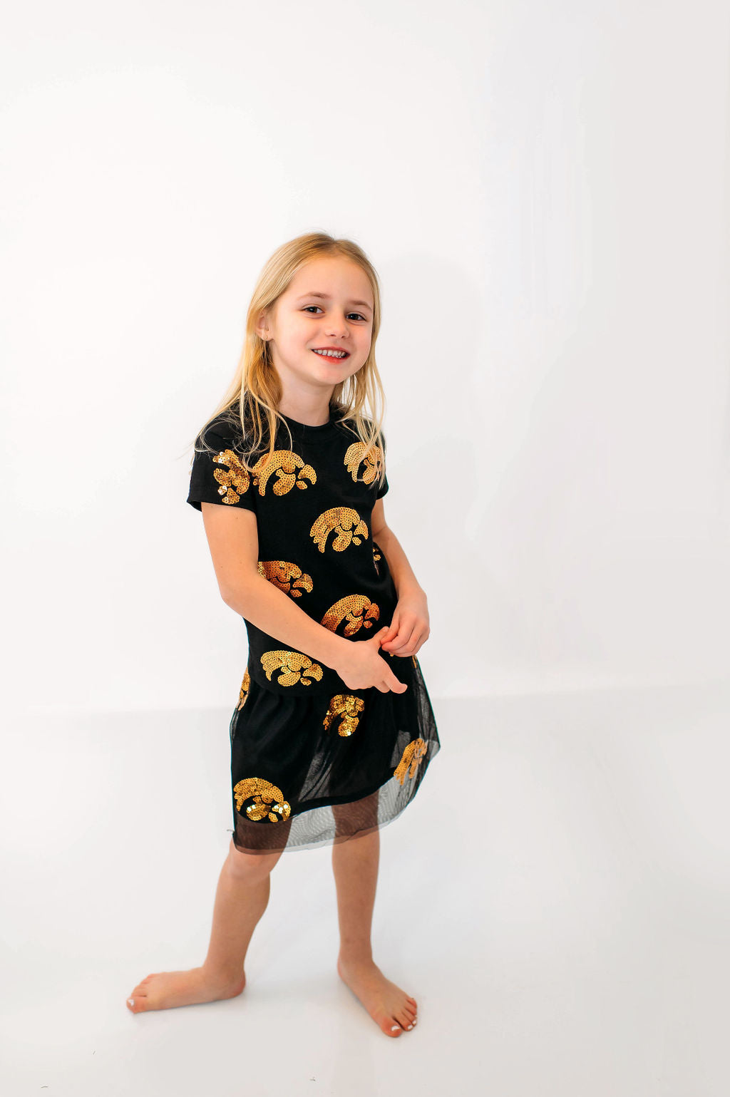 Hawkeyes Tigerhawk Sequin Youth Tee