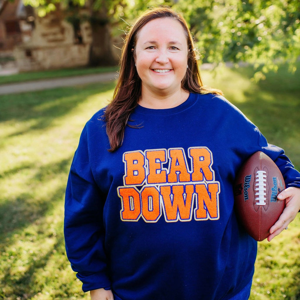 Bear Down Chenille Unisex Crewneck (Youth & Adult)