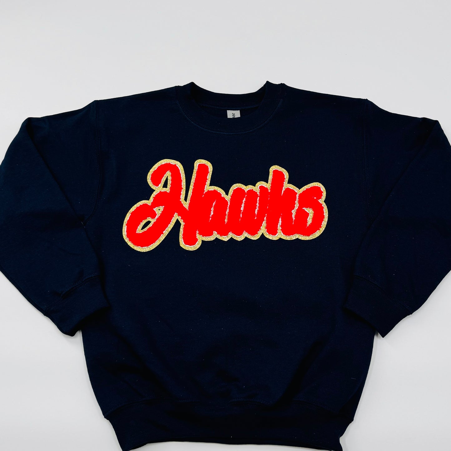 Hawks Red Chenille Unisex Crewneck (Youth & Adult)