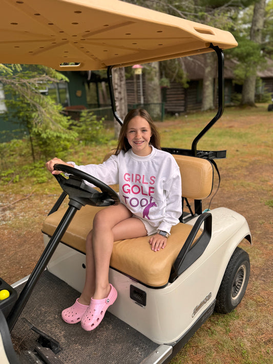 Youth Girls Golf Too Crewneck