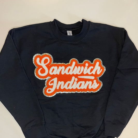 Sandwich Indians YOUTH Chenille Patch Crewneck